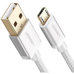 UGREEN Micro USB Cable Nylon Braided Fast Quick Charger Cable USB to Micro USB 2.0 Android Charging Cord for Samsung Galaxy S7 S6, Note, LG, Nexus, Nokia, PS4, Xbox One Controller (1.5ft, White)