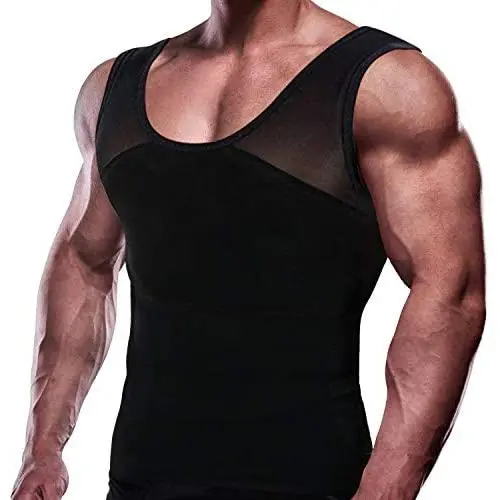 GKVK Mens Slimming Body Shaper Vest Chest Compression Shirt Abs Abdomen Slim Tank Top Undershirt GKVK Mens Slimming Body Shaper Vest Chest Compression Shirt Abs Abdomen Slim Tank Top Undershirt