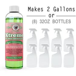 Bubbas Xtreme Pet Odor Eliminator-Super Concentrate Pet Odor Remover Spray - Makes 2 Gallons- Neutralize Dog Odor & Cat Odor in Pet Beds Floor and Carpet. Multi Surface Deodorizer