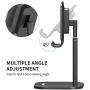 Cell Phone Stand for Desk, HORUMP Angle Height Adjustable Phone Holder Stand for Desk, Compatible with iPhone, iPad, Kindle, Tablet, All Mobile Phones
