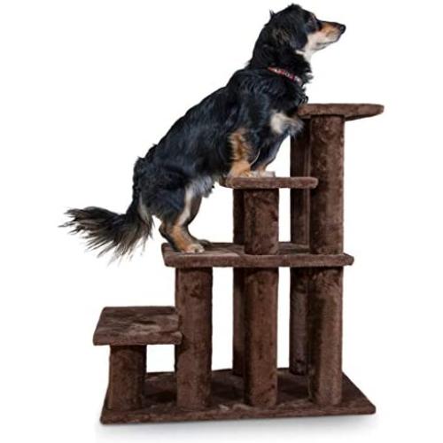Furhaven Pet Stairs | Steady Paws Easy Multi-Step Furniture Pet Stairs Assist Ramp for Dogs & Cats - Available in Multiple Colors & Sizes
