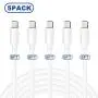 MBYY MFi Certified iPhone Charger, 5pack [6FT/2m)] Lightning Cable iPhone Cable USB Sync Cord Fast iPhone Charger Cable Compatible iPhone 11 Pro Max Xs X XR 8 7 6s 6 SE iPad iPod More