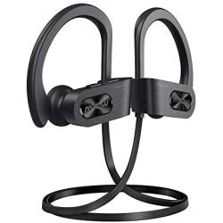 Mpow Flame S Bluetooth Headphones Sports, aptX-HD Bass+ Loud Sound, Bluetooth 5.0 Sport Headphones Running Earbuds W/12H Playtime, IPX7 Waterproof, cVc8.0 Noise Cancelling Mic W/Carrying Case, Black