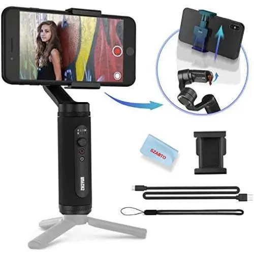 Zhiyun Smooth Q2 3-Axis Handheld Smartphone Gimbal Stabilizer for iPhone 11 Pro Xs X 8 Plus Android Samsung S10 S9 S8,Huawei P30 pro YouTube Vlog Video Record,16Hrs Run-Time,360° Rotation,260g Payload Zhiyun Smooth Q2 3-Axis Handheld Smartphone Gimbal Stabilizer for iPhone 11 Pro Xs X 8 Plus Android Samsung S10 S9 S8,Huawei P30 pro YouTube Vlog Video Record,16Hrs Run-Time,360° Rotation,260g Payload