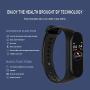 CADIC Fitness Tracker, Fitness Band Sleep Monitor Tracker Smart Workout Watch for Men and Women Athletic with Blood Pressure Heart Rate Blood Oxygen Step Calorie Counter IP67 Waterproof Black
