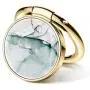 GVIEWIN Marble Cell Phone Ring Holder Finger Ring Stand, Kickstand Metal Grip Holder for Magnetic Car Mount Compatible with iPhone 11 Pro Max/X/XR/SE 2020 and Other Smartphones (Agaria/Cyan)