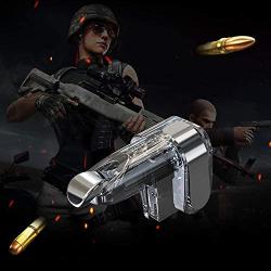 TTi Mobile Game Triggers Controller, Joystick Pocket Egg Gamepad Joypad, No Delay Shoot Aim Fire Keys, PUBG Gameplay Accessories, Defeat The Enemy (4.5-6" Phone) (A Pair Triggers)