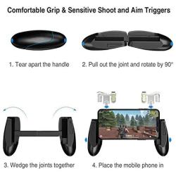 d1HhgJ Gamepad for Knives Out PUBG Mobile Phone Shoot Game Controller L1R1 Shooter Trigger Fire Button 3 in 1 for iOS Android