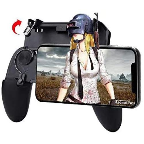 Mobile Game Controllers, iOS & Android Controller, Aim Trigger Fire Buttons L1R1 Shooter Sensitive Joystick, Portable pubg Controller Gamepad with Triggers (Latest Upgraded Version)