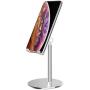 MoKo Phone/Tablet Stand, Adjustable Phone Desktop Holder Cradle Dock, Fit iPhone 11 Pro Max/11 Pro/11, iPad 10.2" 2019, iPhone Xs/XS Max/XR/X, Galaxy S20 6.2", iPad Mini 5 4 3 2(Up to 10"), Silver
