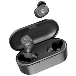 SoundPEATS True Wireless Earbuds 5.0 Bluetooth Headphones in-Ear Stereo Wireless Earphones with Microphone Binaural Calls, One-Step Pairing, Total 35 Hours, Upgraded TrueFree Plus