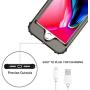 BENTOBEN Case for iPhone 8 Plus, iPhone 7 Plus Case, 3 in 1 Hybrid Hard PC Soft Rubber Heavy Duty Rugged Bumper Shockproof Anti Slip Full-Body Protective Phone Cover for iPhone 8 Plus/7 Plus, Gunmetal