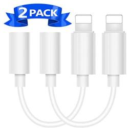 iPhone Headphone Adapter, Compatible with iPhone 8/8Plus/7/X/Xs Max/XR/11 Pro Max Adapter Headphone Jack, to 3.5 mm iPhone Headphone Adapter Jack Compatible with iOS 11-13 (2 Pack) (Not Bluetooth)