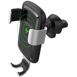 Squish Qi Wireless Car Charger, Fast Charging Car Charger Mount for Air Vent, Fast Wireless Charging Car Phone Holder, 7.5W for iPhone iPhone11/11ProMax/XR/XS/X, 10W for Samsung OnePlus HTC etc