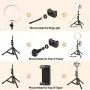 Rovtop 10 inch Ring Light with Stand Tripod, LED, Phone Holder for Selfie Camera Photography Makeup Video Live Streaming Rovtop 10 inch Ring Light with Stand Tripod, LED, Phone Holder for Selfie Camera Photography Makeup Video Live Streaming