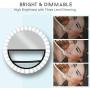 GLOUE Selfie Light Ring LED Round Clip self-Timer Fill Light with 36 LED Bubbles - 3 Levels of Brightness, Rechargeable and Portable, for iPhone/Android, Smartphone, Tablet, with Makeup Mirror