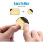 WizGear Mount Metal Plate with Adhesive for MagneticCradle-less Mount - 4 Pack, 2 Rectangle and 2 Round (Compatible with Magnetic Mounts) Black