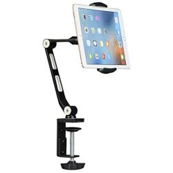 Suptek Aluminum Tablet Desk Mount Stand 360° Flexible Cell Phone Holder for iPad, iPhone, Samsung, Asus and More 4.7-11 inch Devices, Good for Bed, Kitchen, Office (YF208B)