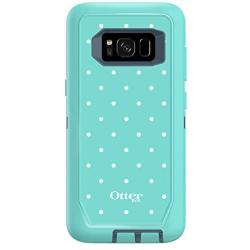 Otterbox Defender Series Screenless Edition for Samsung Galaxy s8 - Frustration Free Packaging - Mint Dot (Tempest Blue/Aqua Mint/Mint Dot)