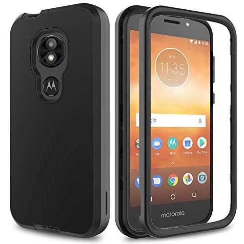 AMENQ Moto E5 Cruise Case, Moto E5 Play/Moto E5 Go Case Hybrid Heavy Duty Shockproof with Rugged Hard PC and TPU Bumper Protective Armor Phone Cover for Motorola Moto E Play (5th Gen) 2018 (Black)