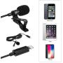 Professional Grade Lavalier Lapel Omnidirectional Phone Audio Video Recording Lavalier Condenser Microphone for iPhone X Xr Xs max 8 8plus 7 7plus 6 6s 6plus 5 / iPad (4.92ft)