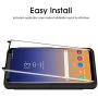 Galaxy S8 Screen Protector Tempered Glass, Elecshion 3D Curved Tempered Glass Dot Matrix Screen Protector for Samsung S8 with Easy Installation Tray (Case Friendly)