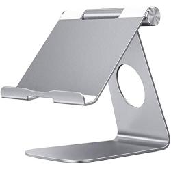 OMOTON Adjustable Tablet Stand iPad Stand Compatible with iPad 10.2 2019, New iPad Pro 11/12.9 inch 2020, iPad 9.7 2018, iPad Mini, iPad Air, Nintendo Switch, and All Cellphones Smart Phones, Grey