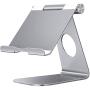 OMOTON Adjustable Tablet Stand iPad Stand Compatible with iPad 10.2 2019, New iPad Pro 11/12.9 inch 2020, iPad 9.7 2018, iPad Mini, iPad Air, Nintendo Switch, and All Cellphones Smart Phones, Grey