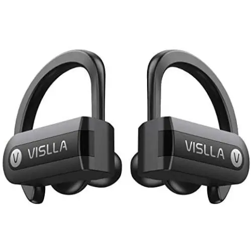 Wireless Earbuds, Vislla 5.0 Bluetooth Sport Headphones Stereo Bass Sound TWS Ear Buds Over Ear Sweatproof Headset 8 Hours Playtime Wireless Earphones with Mic & Charging Case for Running/Working Out Wireless Earbuds, Vislla 5.0 Bluetooth Sport Headphones Stereo Bass Sound TWS Ear Buds Over Ear Sweatproof Headset 8 Hours Playtime Wireless Earphones with Mic & Charging Case for Running/Working Out