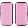 iMangoo Shockproof Carrying Case Hard Protective EVA Case Impact Resistant Travel 12000mAh Bank Pouch Bag USB Cable Organizer Earbuds Sleeve Pocket Accessory Smooth Coating Zipper Wallet Pink