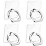 PYFK Transparent Cell Phone Ring Holder, 360 Degree Rotation, Finger Grip Stand Holder, Compatible with iPhone X, iPhone 8/8 Plus, iPhone 7/7 Plus, Samsung Galaxy S8 etc. (4 Silver)
