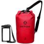Earth Pak -Waterproof Dry Bag - Roll Top Dry Compression Sack Keeps Gear Dry for Kayaking, Beach, Rafting, Boating, Hiking, Camping and Fishing with Waterproof Phone Case