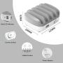 HOPEROAD 5- Port Charging Station for Multiple Devices, iPhone Docking Station for iPhone, Samsung, Cell Phone, iPad, and Other Electronics, Compatible USB Charging Station (White)
