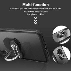 HENGBANG Multipurpose Phone Bracket, Phone Ring Holder - Two in ONE Multipurpose Mobile Phone Bracket Holder Stand 360 Degree Rotation for Car Home, Multiple-Angle Car Phone Mount(Black)