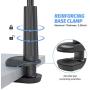 BILLKAQ Gooseneck Cell Phone Holder, 110cm Long Arms Phone Stand 360 Flexible Clamp Lazy Bracket Mount Compatible with Phone 11 Pro Xs Max XR SE 8 Plus and Other 3.5"~6.5" Devices (Black)