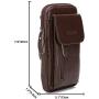 VIIGER Leather Small Crossbody Phone Purse Mens Travel Wallet Bag Mini Shoulder Messenger Smartphone Belt Holster Clip Carrying Case Holder Belt Loop Phone Pouch Compatible for iPhone 11 Pro Max,brown