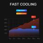 Mobile Phone Cooler Semiconductor Refrigeration Heatsink Bracket Back Clip Portable Mini Cooling Fan Radiator For Gaming Watching Video, USB Charge, with LED Fan Light Switch