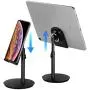 Cell Phone Stand, Tablet Holder, SAIJI Height Adjustable Aluminum Stand Mount, Compatible with iPhone, Samsung Cell Phone, Tablet, iPad, Nintendo Switch, Kindle, Up to 10 Inch Screen (Black2) Cell Phone Stand, Tablet Holder, SAIJI Height Adjustable Aluminum Stand Mount, Compatible with iPhone, Samsung Cell Phone, Tablet, iPad, Nintendo Switch, Kindle, Up to 10 Inch Screen (Black2)
