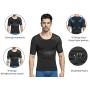 HEXIN Mens Slimming Body Shaper Shirts Abs Abdomen Shapewear Sports Compression Tops