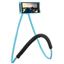 NCElec Neck Cell Phone Holder for Desk Bed,Bike and Motorcycle Phone Mount,Universal Lazy Bracket Mobile Phone Stand Holder (Blue)