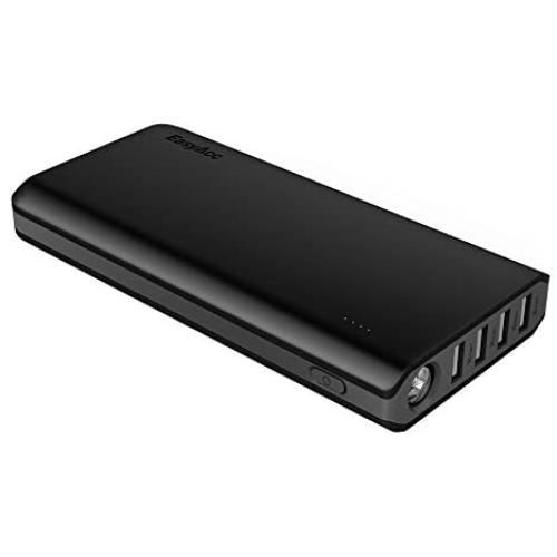 EasyAcc 26000mAh Power Bank(4A Input 4.8A Smart Output) External Battery Charger Portable Charger for Android Phone Samsung HTC Tablets - Black and Grey