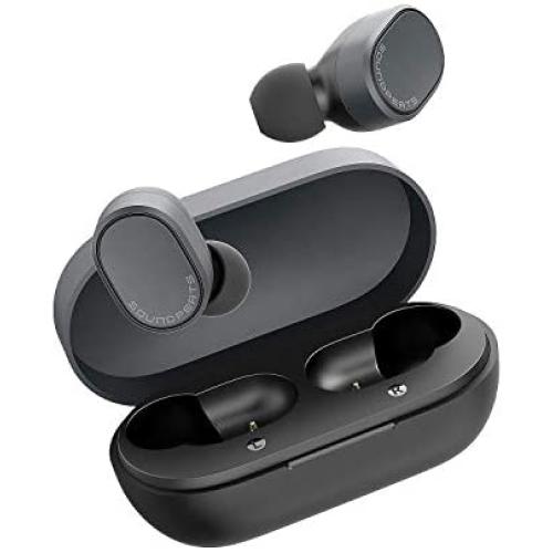 SOUNDPEATS TrueDot Wireless Earbuds with Mini Portable Case, TWS Stereo Headphones Built in Mic 15 Hours Playtime, APTX Audio CVC Noise Cancellation, Bluetooth 5.0 Touch Control Earphones for Sports