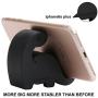 Plinrise Animal Desk Phone Stand, Update Dinosaur Silicone Office Phone Holder, Creative Phone Tablet Stand Mounts, Size:1.3" X 3.1" X 2.8"(Black)