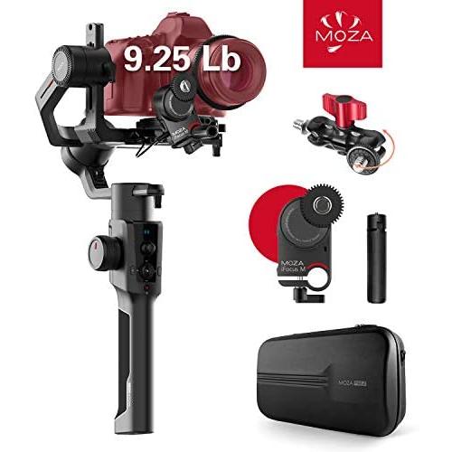 MOZA Air 2 with iFocus-M Wireless Motor, 3-axis Gimbal Stabilizer, 9Lb Payload 8 Follow Modes 16h Run-time for DSLR Mirrorless Pocket Cinema Cameras, Multi-Function Ballhead & Hard Case Included