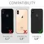 kwmobile Crossbody Case Compatible with Apple iPhone X - Clear Transparent TPU Cell Phone Cover with Neck Cord Lanyard Strap - Transparent/Light Blue