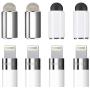 Zspeed [2 in 1] Magnetic Replacement Cap for Apple Pencil - Rubber Tips Fiber Tips as Stylus Compatible with All Touch Screen Tablets/Cell Phones