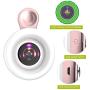 YANGFAN Phone Ring Light Clip on,2-in-1,15 x Macro Lens with 3 Light Modes,Close-Shot Fill Light with 50 LED,Rechargeable Emergency Light,Details Shots for Beauty,Eyelash,Nail,Tattoo,Jewel,etc.