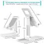 Cell Phone Stand Holder, Foldable Desktop Phone Stand, Extensiable Anti-Slip Base and Height Angle Adjustable Desk Phone Holder for iPad, Kindle, Mobile Phone, Tablet and Switch Cell Phone Stand Holder, Foldable Desktop Phone Stand, Extensiable Anti-Slip Base and Height Angle Adjustable Desk Phone Holder for iPad, Kindle, Mobile Phone, Tablet and Switch