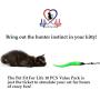 Pet Fit For Life 10 PC Squiggly Worm Furry Mouse Cat and Kitten Feather Toy Replacement Pack