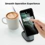 PITAKA New MagEZ Mount Qi Desktop Smartphone Charging Stand Magnetic Fast Wireless Charger Indoor Use Aramid Fiber Carbon Style 360° Rotatable Black (for PITAKA MagEZ Case only)